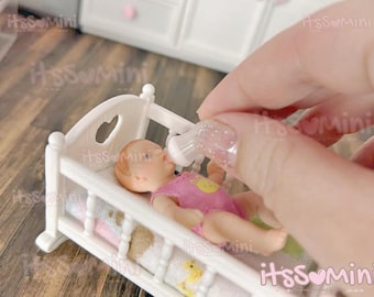 Miniature 1:6 Dollhouse baby bottle mini baby essentials play scale pretend play