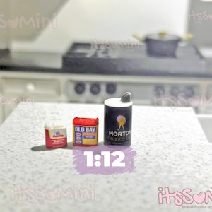 Miniature 1:12 scale dollhouse food diorama pretend play miniature groceries miniature salt whipped cream