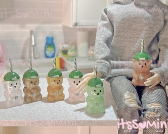 Miniature 1:6 dollhouse barista bear mini coffee cup miniature stuff for dolls