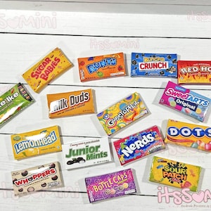 Miniature 1:6 boxed candy, mini candy,  playscale, doll house food, miniatures items