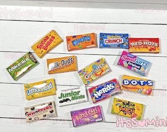 Miniature 1:6 boxed candy, mini candy,  playscale, doll house food, miniatures items