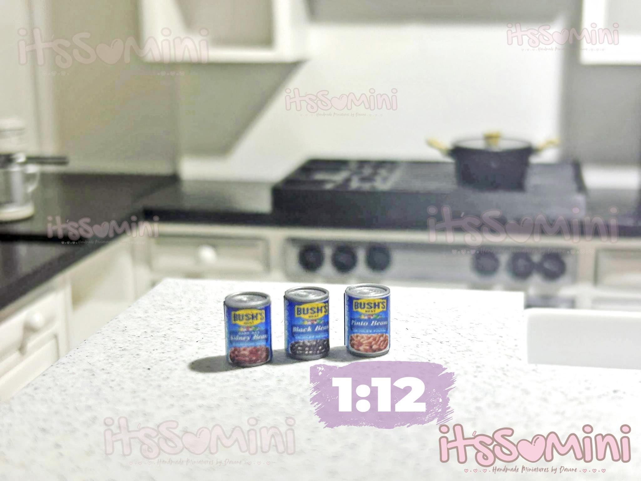 Miniature Dollhouse Canned Beans, Doll Groceries, 1:12 Scale - Etsy