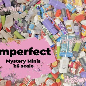 Miniature 1:6 Imperfect miniature items for dollhouse groceries pretend play diorama elf minis **Please Read Description** mystery minis