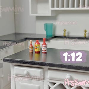 Miniature 1:12 Dollhouse groceries doll food diorama mini hot sauce miniature spicy sauce
