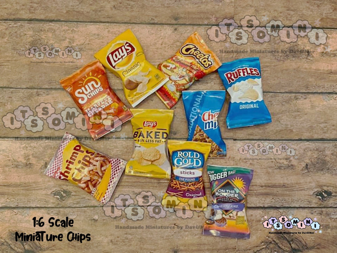 Miniature 1:6 Potato Chips, Mini Chips, Doll House Food, Playscale ...