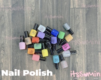 Miniature 1:6 Dollhouse playscale Nail Polish doll beauty products pretend play doll makeup essentials