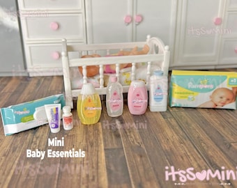 Miniature 1:6 dollhouse Baby essentials baby shampoo pretend doll baby scene miniature stuff