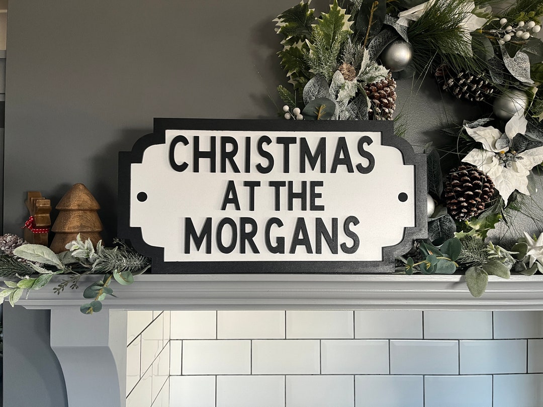 Christmas Street Sign Etsy