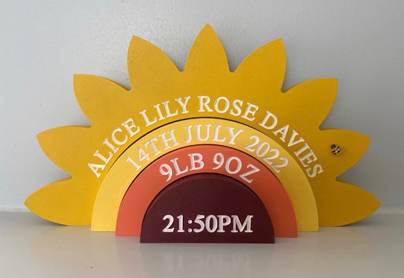 Engraved Stacking Sunflower