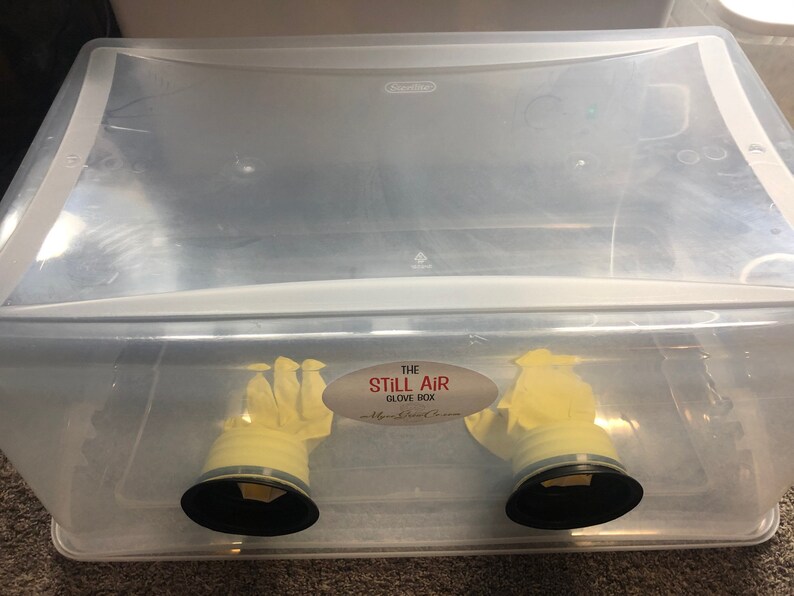 120 Still Air Glove Box with Antimicrobial Gloves and 2 Etsy