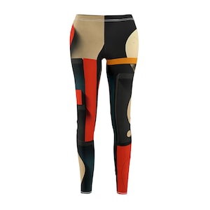 Women&#39;s Mid-rise Casual Leggings | Soft Fabric Blend | All-over Print Design | Comfortable Loungewear