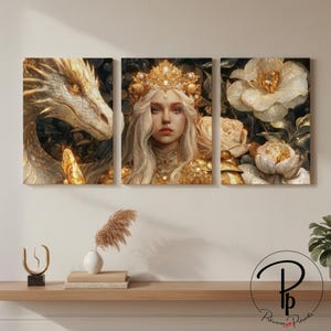 Tableau Toile Premium Couronne Dorée - Décoration Murale Luxe Artura Art