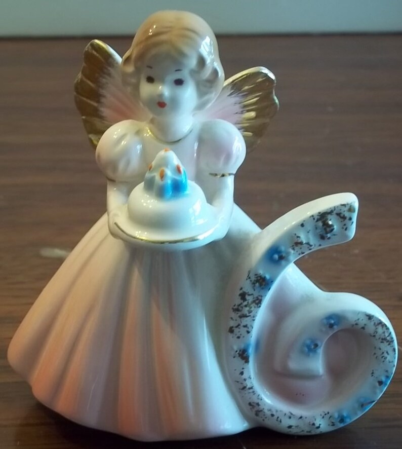 Beautiful Josef Originals Birthday Girl Angel age 6 figurine