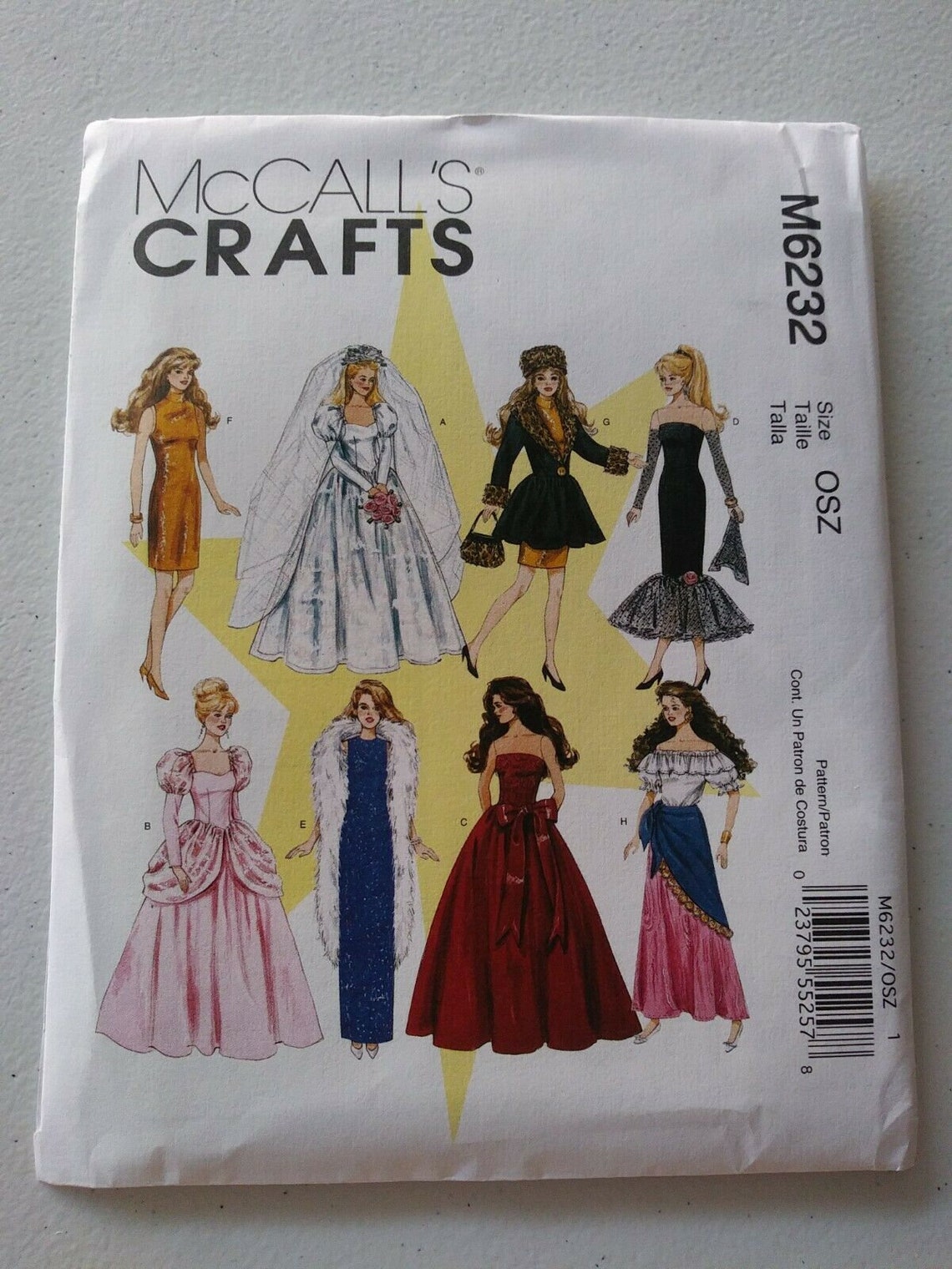 McCalls M6232 Doll Barbie Sewing Pattern Elegant Clothing | Etsy