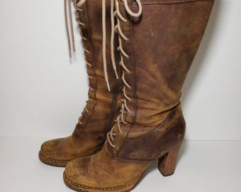 frye lace up tall boots