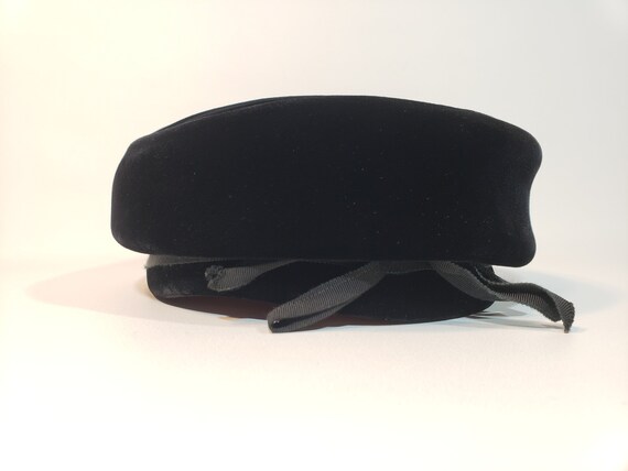 1950s Black Union Made Velour Hat - image 4