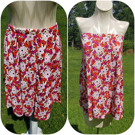 Vintage 60s Flower Power Convertible Tube Top or … - image 1