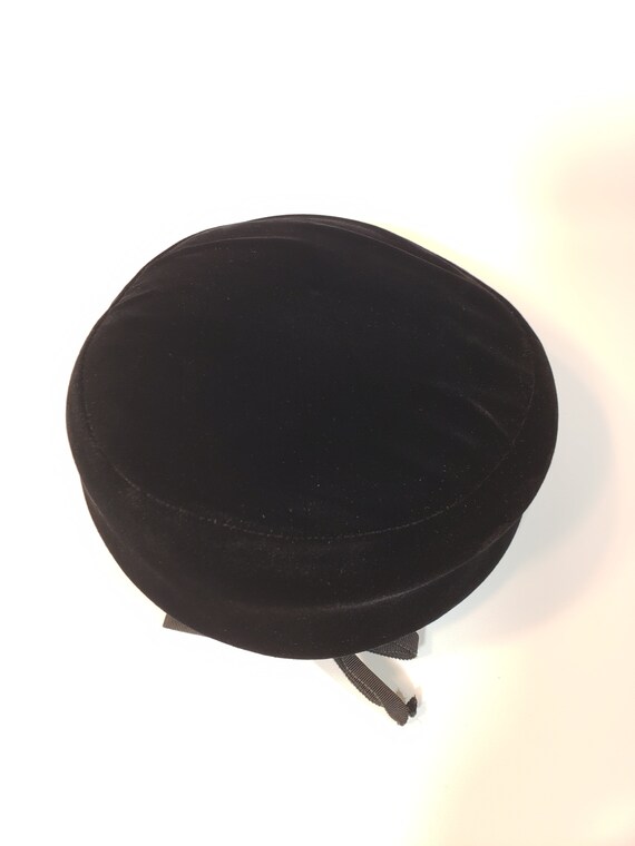 1950s Black Union Made Velour Hat - image 5