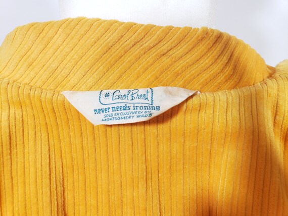 1950s 1960s Yellow Sz M Goldenrod Corduroy Blazer… - image 7