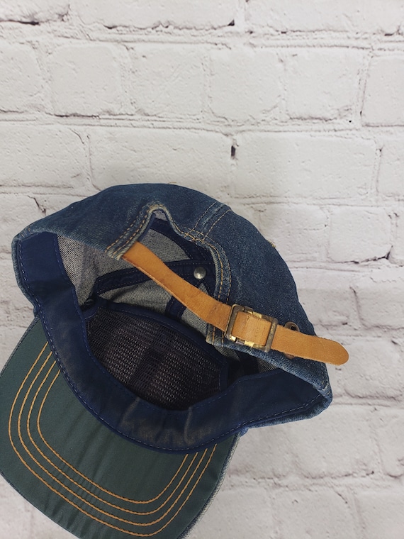 Rare 70s Levis Denim Hat Leather Label Orange Tag - image 10