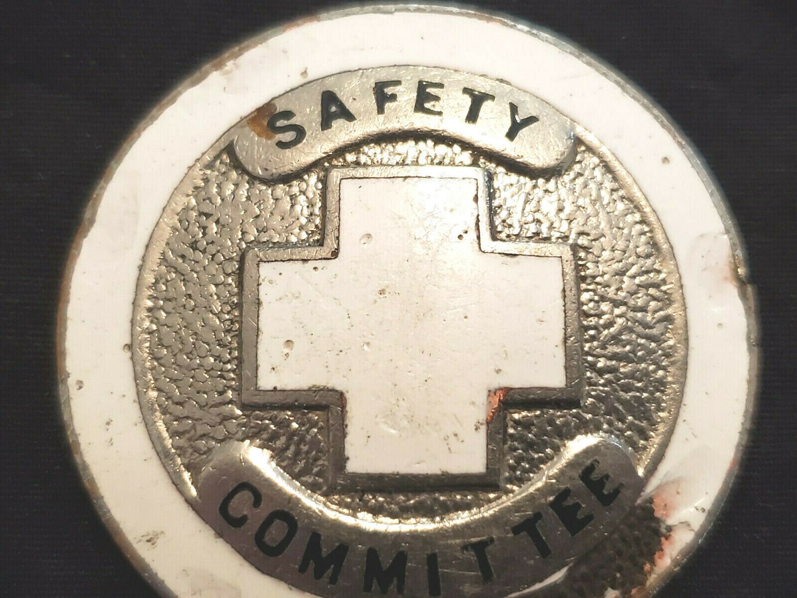 Vintage Safety Committee Metal and Enamel Badge Etsy
