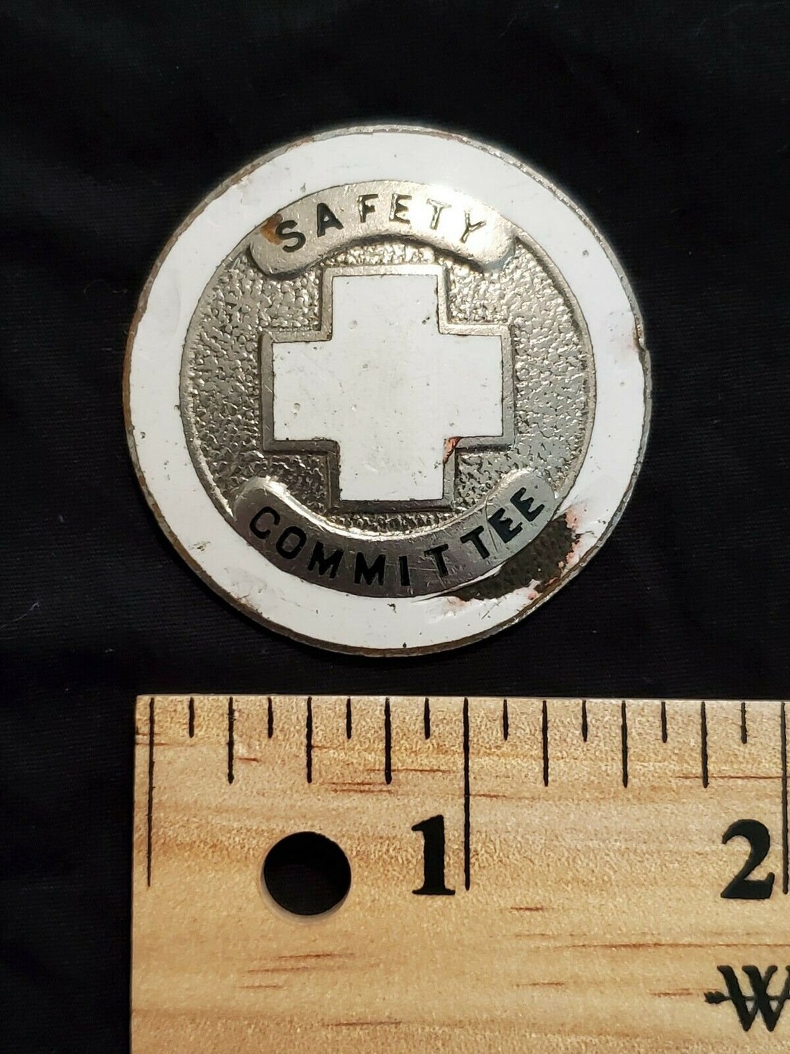 Vintage Safety Committee Metal and Enamel Badge Etsy
