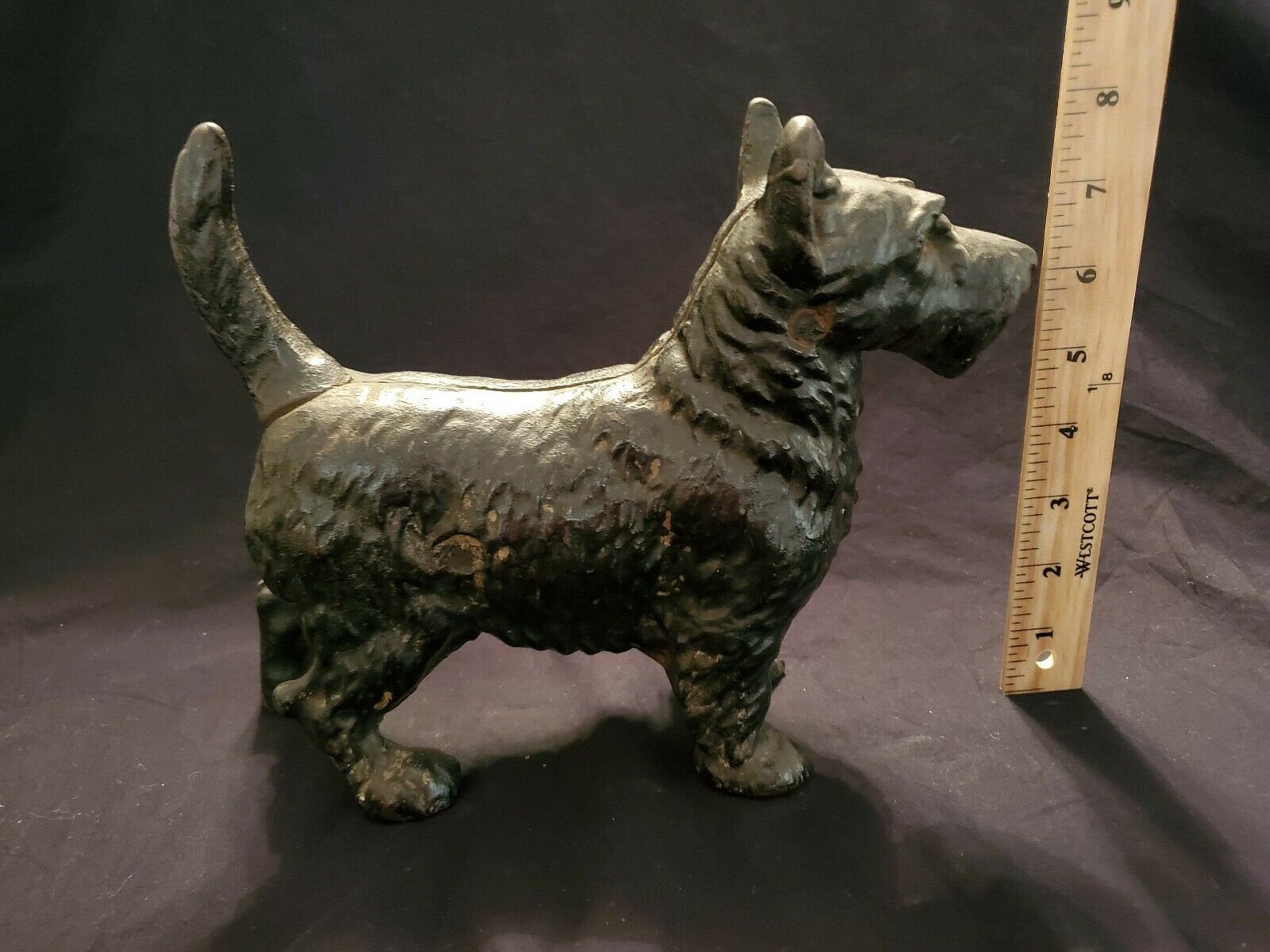 Antique Hubley Scottie Dog Door Stop Original Finish in Cast Etsy