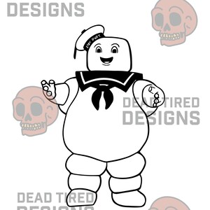 Stay Puft Marshmallow Man SVG, Cazafantasmas SVG, Halloween SVG, Dead Tired Designs