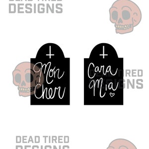 Addams Family SVG, Gomez en Morticia SVG, Halloween SVG, Dead Tired Designs