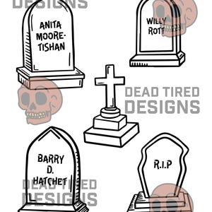 Grafsteenblad SVG, begraafplaats SVG, Halloween SVG, doodmoe ontwerpen