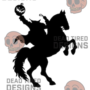 Headless Horseman SVG, Sleepy Hollow SVG, Halloween SVG, Dead Tired Designs