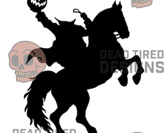 Headless Horseman SVG, Sleepy Hollow SVG, Halloween SVG, Dead Tired Designs