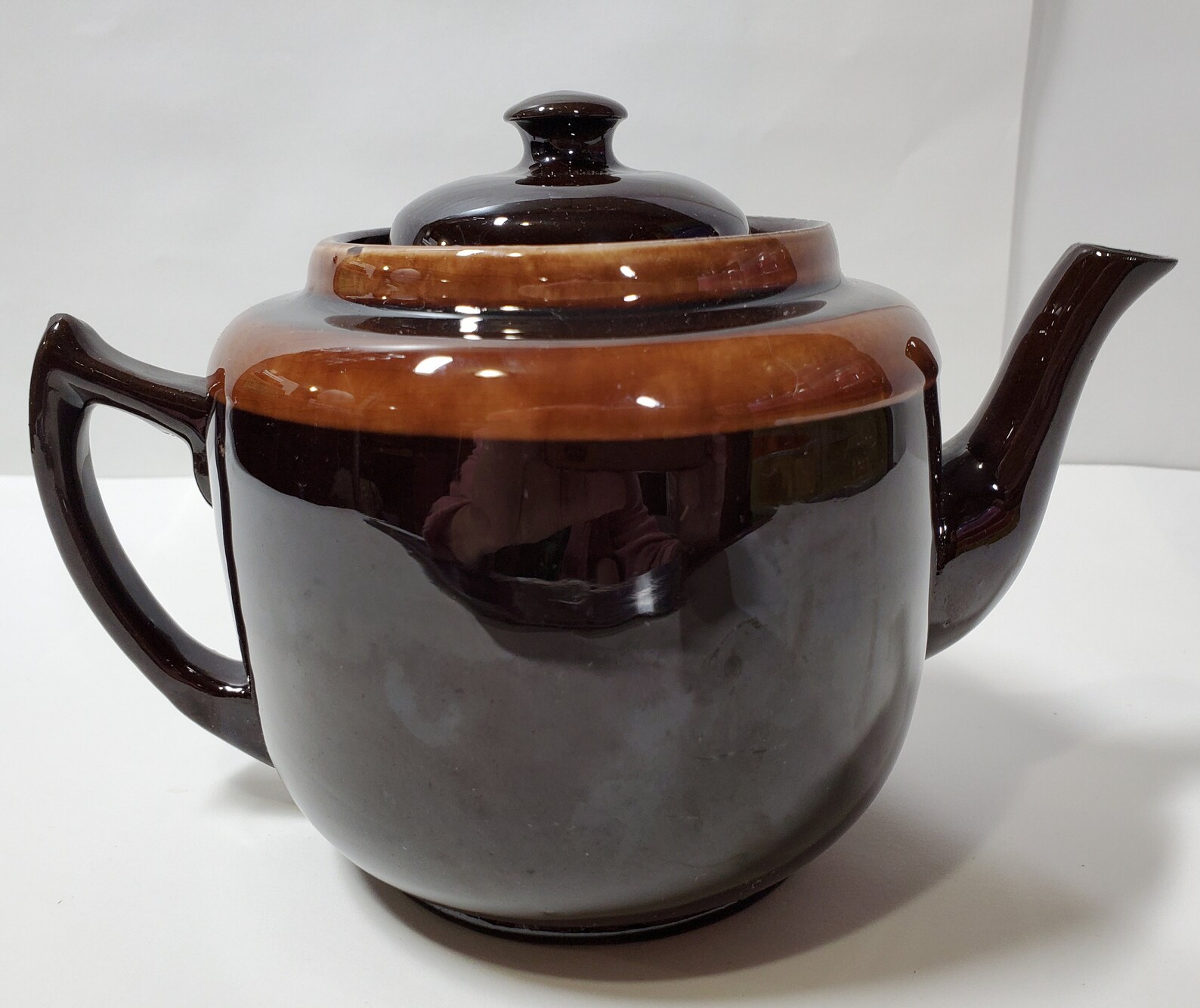 Vintage Brown Betty Striped Teapot made in England Etsy
