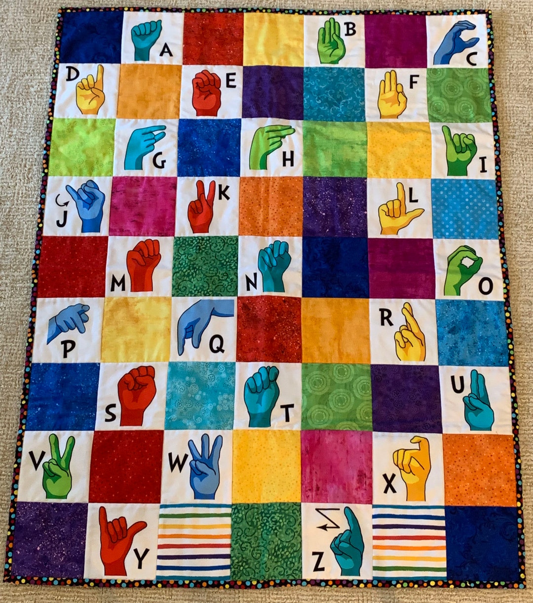 Sign Language Quilt Etsy