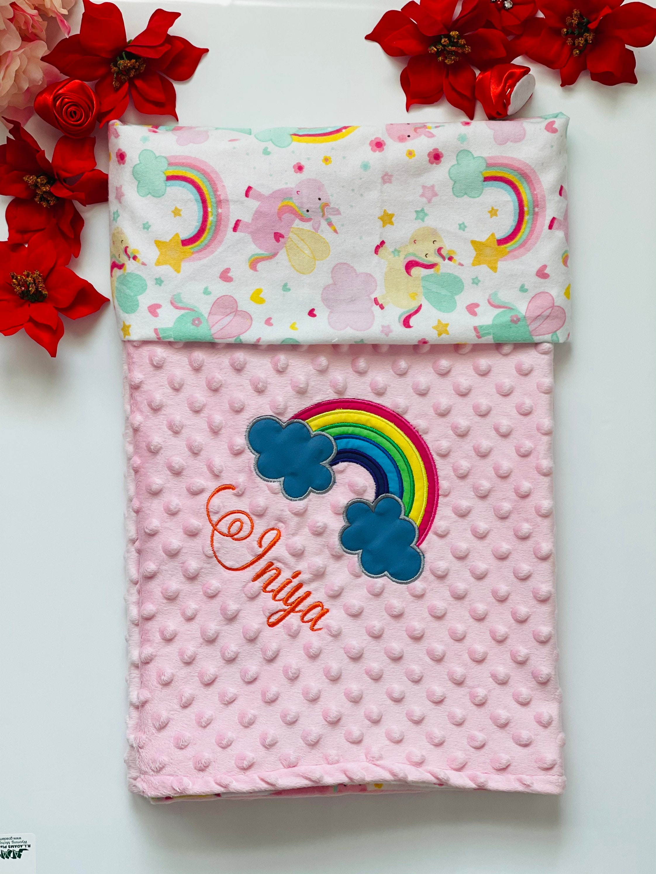 Baby blanket lovey toddler blanket pink Blanket lovey Rainbow Etsy