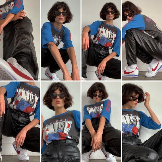 Vintage 1980s High Waisted Leather Pants
