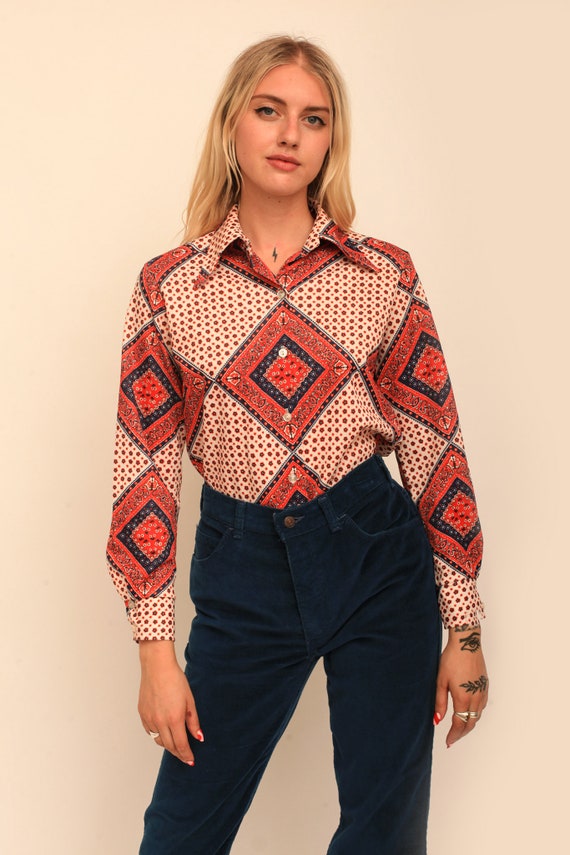 Vintage 1970s Levi's Movin' On High Waisted Velve… - image 3