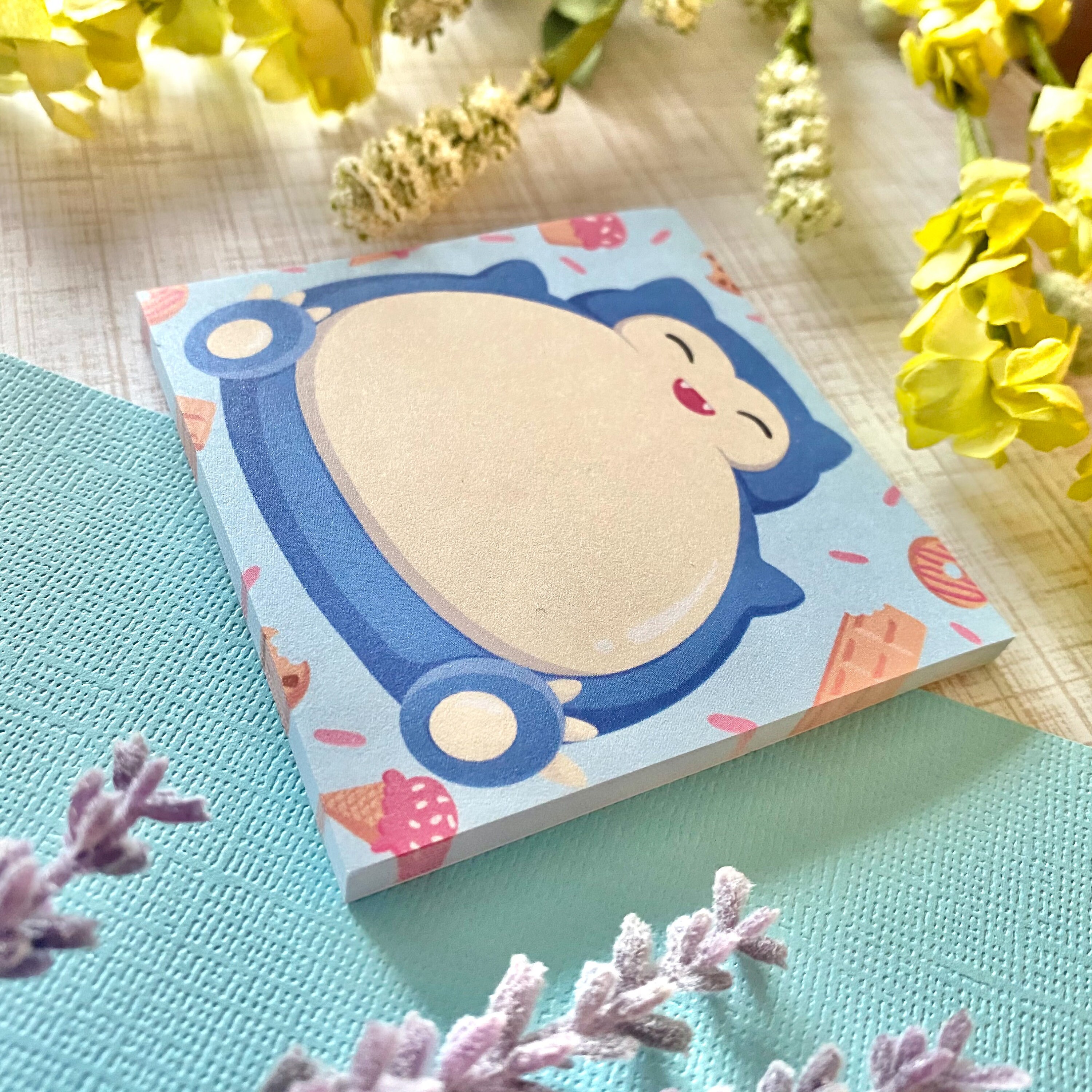 Kawaii Monster Anime Memo Pad Cute Stationary Pastel Anime Etsy