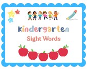 Kindergarten Sight Words Flashcards