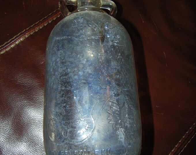 Antique/vintage, 1/2 Gallon Wine Bottle With Double Handles by Quality Beverage Co. Houston
