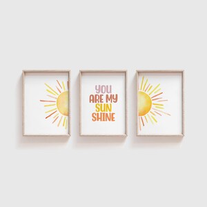 You Are My Sunshine Posters Set of 3