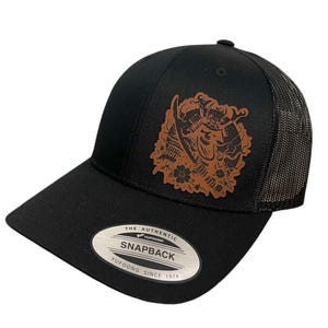 Seppuku Samurai Trucker Hat | Genuine Leatherette Patch Hat | Snapback