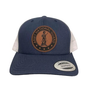 Arméns nationalgarde ARNG | Truckerkeps | Keps med äkta konstläderlapp | Snapback