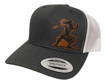 Berserker Warcry Barbarian Trucker Hat | Genuine Leatherette Patch Hat | Snapback