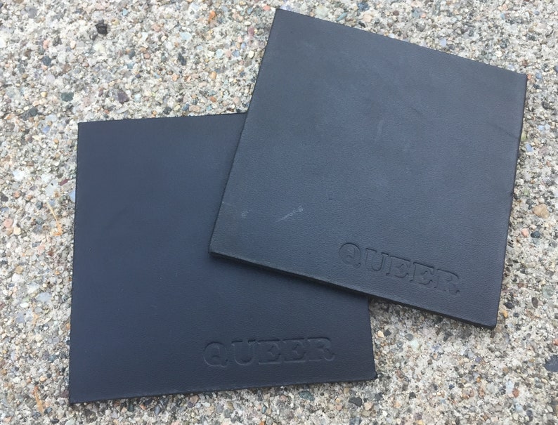 Queer Pride Leather Coaster