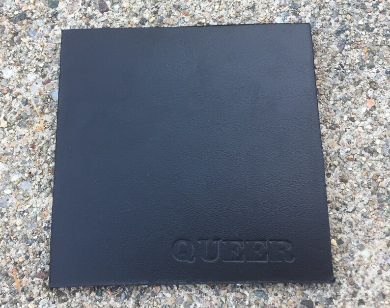 Queer Pride Leather Coaster