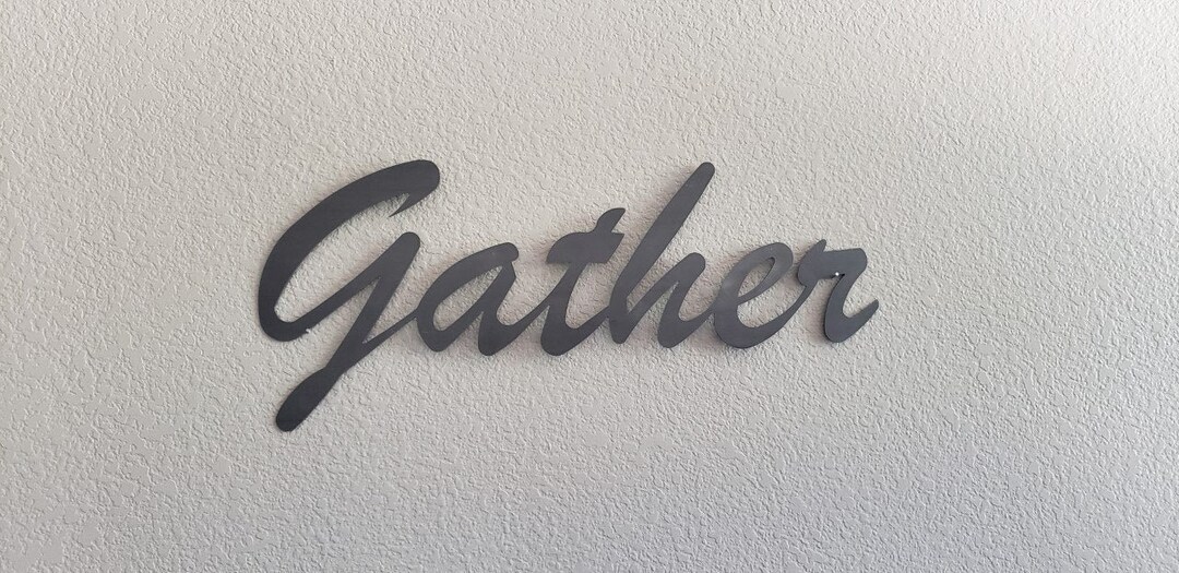 Gather Decorative Metal Wall Sign Etsy
