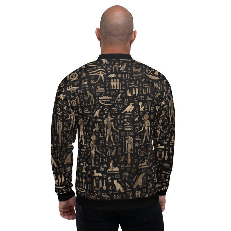 Ancient Egypt Egyptian Revival Bomber Jacket Fleece Jacket Etsy