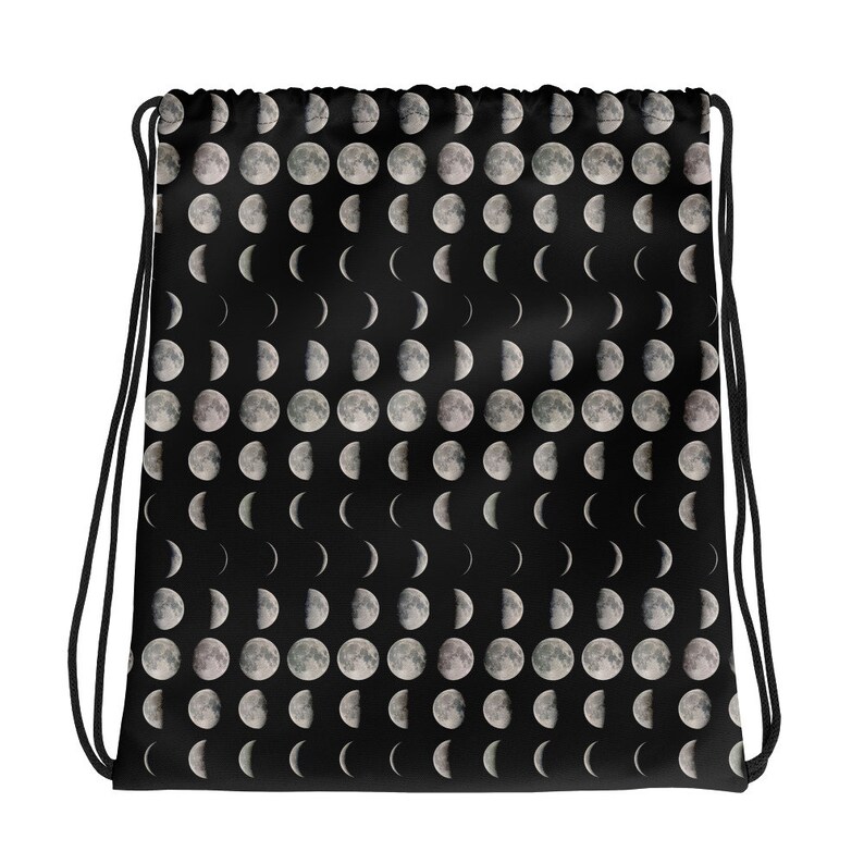 Moon Phases Witch Bag Goth Bag Drawstring Backpack Women Mini Etsy