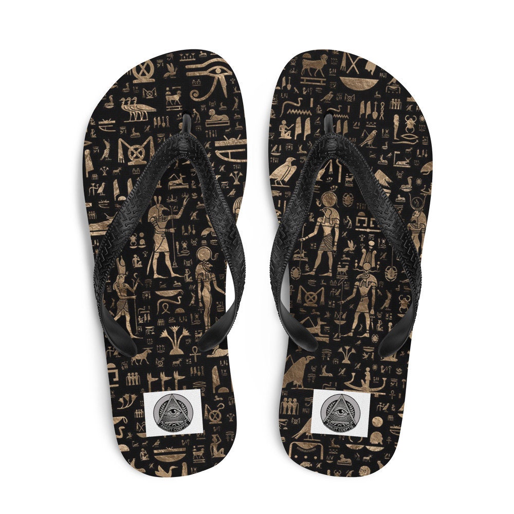 Ancient Egypt Egyptian Revival Isis Wings Goth Shoes Flip